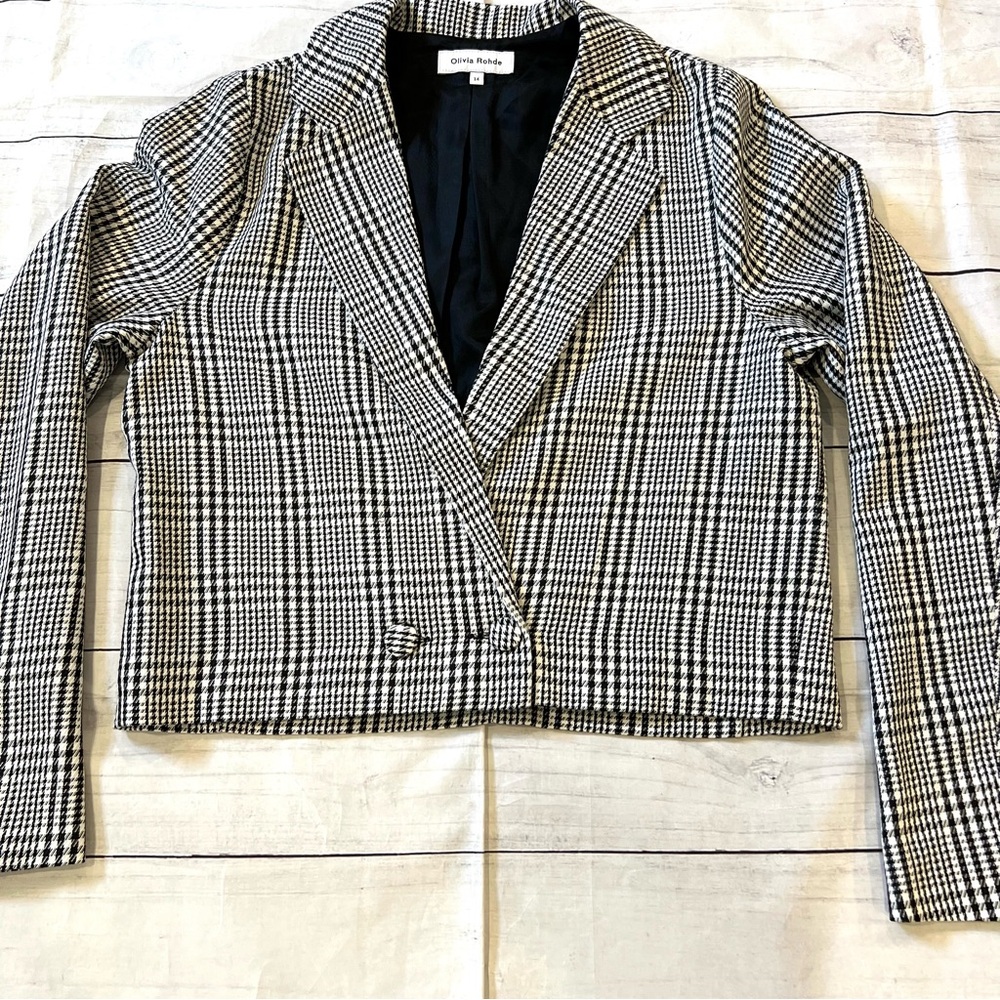 NWOT Olivia Rohde Houndstooth Blazer